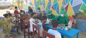 KEGIATAN VAKSIN COVID-19 DI SMP 13 KOTA KUPANG